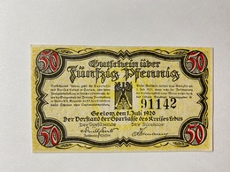 Allemagne Notgeld Geelow 50 Pfennig - Collections