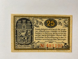 Allemagne Notgeld Geldern 25 Pfennig - Collections