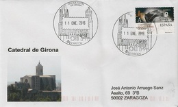 SPAIN. POSTMARK GIRONA CATHEDRAL. 2016 - Sonstige & Ohne Zuordnung