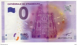 2016-1 BILLET TOURISTIQUE FRANCE 0 EURO SOUVENIR N°UEFT001573 CATHEDRALE DE STRASBOURG - Privéproeven