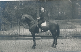 Photo-carte Soldat Allemand German Soldier Officier Cheval Pferd Horse WW1 War - Oorlog, Militair