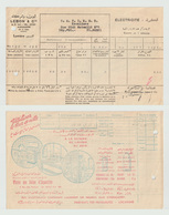 Egypt - 1953 - Rare Receipt - Central Company Of Electric - LEBON & Co. - Storia Postale