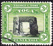 TONGA 1897 3d Black & Yellow-Green SG44a Used - Tonga (...-1970)