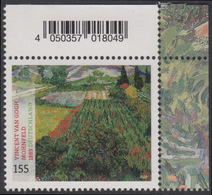 !a! GERMANY 2020 Mi. 3512 MNH SINGLE From Upper Right Corner - Vincent Van Gogh: Poppy Field - Unused Stamps