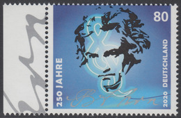 !a! GERMANY 2020 Mi. 3513 MNH SINGLE W/ Left Margin (a) - Ludwig Van Beethoven - Nuevos