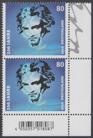 !a! GERMANY 2020 Mi. 3513 MNH Vert.PAIR From Lower Right Corner - Ludwig Van Beethoven - Ungebraucht