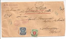 Danzig Wertbrief Langfuhr>Solingen 9.12.24 MIF - Cartas & Documentos