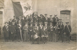 Carte Photo Argent Sur Sauldre Groupe Conscrits 191...  Tambour De Ville - Argent-sur-Sauldre