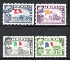 SERIE POSTE AERIENNE YT 111 A 114 - Liberia