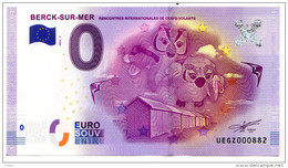 2016-1 BILLET TOURISTIQUE FRANCE 0 EURO SOUVENIR N° 000845 BERCK SUR MER Numéro < à 1000 - Private Proofs / Unofficial