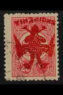 1913 20c Rose Carmine, Overprinted "Eagle" In Red, Variety "overprint Inverted", SG 6 Pl II Variety (Mi 6x Var), Very Fi - Albanien