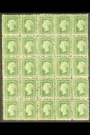 NEW SOUTH WALES 1893 3d Emerald Green, Perf 10, Inverted Watermark, SG 228, 5 X 5 Mint Multiple, The Three Middle Horizo - Autres & Non Classés