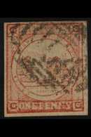 NEW SOUTH WALES 1850 1d Reddish Rose Sydney View Plate I, SG 3, Used, 4 Good To Large Margins, Small Crease Not Detracti - Sonstige & Ohne Zuordnung