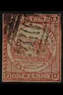 NEW SOUTH WALES 1850 1d Pale Red Sydney View Plate I Hard Bluish Paper (from Position 21), SG 5, Very Fine Used, 4 Close - Altri & Non Classificati