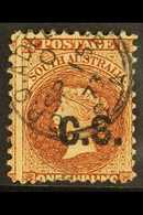 SOUTH AUSTRALIA DEPARTMENTALS "C.S." (Chief Secretary) 1870 1s Chestnut, Perf 11½x10, SG 108, Ovptd "C.S." Fine Used, Sm - Sonstige & Ohne Zuordnung