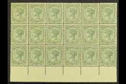 VICTORIA 1899-1901 3d Slate-green, SG 362, Never Hinged Mint Marginal BLOCK Of 18 (6x3), Darkish Gum But Very Pleasing A - Other & Unclassified