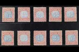VICTORIA POSTAGE DUE 1890-94 Complete Set, SG D1/10, Fine Mint. Fresh And Attractive. (10 Stamps) For More Images, Pleas - Other & Unclassified