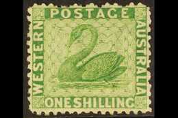 WESTERN AUSTRALIA 1864-79 1s Bright Green, Perf.12½, SG 61, Very Fine Mint. For More Images, Please Visit Http://www.san - Other & Unclassified