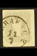 1861 NEWSPAPER STAMP 1861 (1.05k) Light Grey, Imperforate, Mi 23, SG N38, Superb Used With Four Huge Margins. For More I - Altri & Non Classificati