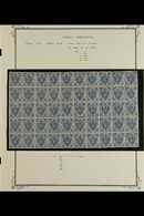 BOSNIA AND HERZEGOVINA 1895-99 10k Blue Typographed Perf 10½ (Michel 5 II A, SG 126), Fine Mint POSITIONAL BLOCK Of 50 ( - Andere & Zonder Classificatie