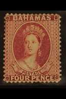 1863-77 4d Rose Lake Perf 14, SG 37, Fine Mint Part Og, Fresh, With BPA Photo-certificate For More Images, Please Visit  - Other & Unclassified