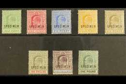1902-06 Ed VII Set To £1 Plus 1906 ½d Green, Overprinted "Specimen", SG 62s-70s, 71s, Very Fine And Fresh Mint. (8 Stamp - Autres & Non Classés