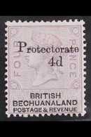 1888 (AUG) 4d On 4d Lilac And Black With "Protectorate" Overprint, SG 44, Fine Mint. For More Images, Please Visit Http: - Otros & Sin Clasificación