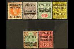 1897 Bechuanaland Protectorate Ovpt Set, Overprinted "Specimen", Less ½d Blue Green (SG 60), SG 59s/65s, Very Fine Mint. - Autres & Non Classés