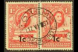 POSTMARK 1961 1c On 1d Type I Pair, SG 157, Clear & Full Strike Of MOREME C.d.s., Office Only Open Between 1958-68. For  - Other & Unclassified