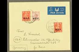 CYRENAICA 1949 Airmailed Cover To French Zone, Germany, Franked KGVI 1d X2 & 6d "M.E.F." Ovpts, SG M11, M16, Benghazi 26 - Italienisch Ost-Afrika