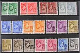 1938-47 KGVI Definitives Complete Set Including All SG Listed Paper Variants, SG 110/21, Very Fine NEVER HINGED MINT. Lo - British Virgin Islands