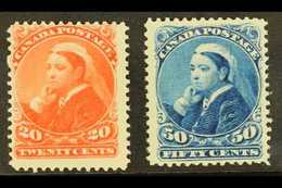 1893 20c Vermilion & 50c Blue Widow's Weeds Set, SG 115/16, Mint, Fresh And Attractive, Cat £525 (2 Stamps) For More Ima - Other & Unclassified