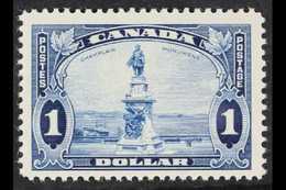 1935 $1 Bright Blue Champlain Monument, SG 351, Never Hinged Mint, Very Fine Centring, Fresh. For More Images, Please Vi - Other & Unclassified