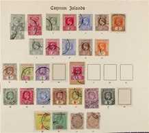 1900-1909 VALUABLE OLD TIME FINE USED COLLECTION. An Attractive Collection Presented On Part Of An "Imperial" Album Page - Caimán (Islas)