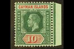 1912-20 10s Deep Green And Red / White Back, SG 52b, Never Hinged Mint. For More Images, Please Visit Http://www.sandafa - Iles Caïmans