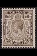 1912-25 100r Grey-black, Wmk Multi Crown CA, SG 321, Mint With Fabulous Fresh Appearance. A Beauty. For More Images, Ple - Ceylon (...-1947)