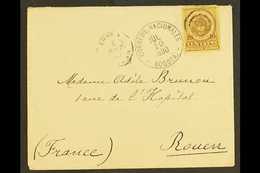 1890 NEAT COVER TO FRANCE Bearing 1890-91 10c Brown On Yellow Tied By Concentric Rings Cancellation And With Very Fine " - Kolumbien