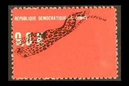 1968 9.6k Black On Scarlet LEOPARD INVERTED, SG 656a, Never Hinged Mint. Rarely Seen. For More Images, Please Visit Http - Sonstige & Ohne Zuordnung