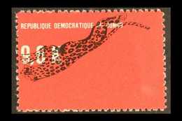 1968 9.6k Black On Scarlet LEOPARD INVERTED, SG 656a, Never Hinged Mint. Rarely Seen. For More Images, Please Visit Http - Autres & Non Classés