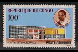 1963 100f Air Brazzaville Town Hall (Yvert 11, SG 27), Never Hinged Mint, Fresh & Scarce. For More Images, Please Visit  - Altri & Non Classificati