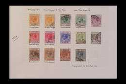 1912-1935 USED COLLECTION On Leaves, ALL DIFFERENT, Includes 1912-15 Complete To 18pi Incl. 10pa, ½pi, 1pi & 9pi Shades, - Andere & Zonder Classificatie