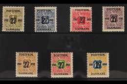 NEWSPAPER STAMPS 1918 "27" Ore Surcharges On Newspaper Stamps, Watermark Crown, Complete Set, Mi 84x/96x, SG 190/196, Ve - Other & Unclassified