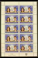 2011 Royal Wedding £2 Multicoloured, SG 1193, Sheetlet Of 10 Stamps, NHM (1 Sheetlet) For More Images, Please Visit Http - Falklandinseln