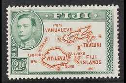 1938-55 2½d Brown And Green, Die I, Perf 14, With EXTRA ISLAND Variety, SG 256a, Never Hinged Mint. For More Images, Ple - Fidji (...-1970)