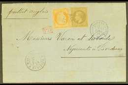 GENERAL ISSUES USED IN MARTINIQUE 1872 (27 Jan) Entire Letter Addressed To France, Bearing French Colonies 30c Napoleon  - Sonstige & Ohne Zuordnung