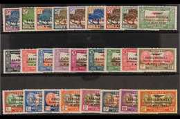 NEW CALEDONIA 1933 First Anniv Of Paris - Noumea Flight Overprints Complete Set (Yvert 3/28, SG 185/210), Very Fine Ligh - Other & Unclassified