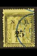 NOSSI-BE 1890 Framed "25" On 1fr Olive, Yv 18, Fine Used With Blue Cds Cancel. Signed Kohler. For More Images, Please Vi - Autres & Non Classés