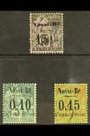 NOSSI-BE POSTAGE DUE. 1891 15c On 10c Black (SG D27, Yvert 9) &1891 10c & 15c Surcharges (SG D33/34, Yvert 15/16). Fine  - Autres & Non Classés