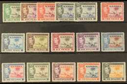 1938-46 Complete King George VI (Elephants) Definitive Set, SG 150/161, Fine Mint. (16 Stamps) For More Images, Please V - Gambia (...-1964)