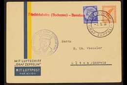 ZEPPELIN FLIGHT COVER 1933 (7 May) Special Picture Postcard Bearing 25pf & 50pf Stamps Tied By "Luftschiff Graf Zeppelin - Other & Unclassified